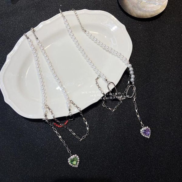 chokers korean elegant pear doublel necklace for women ladies fashion purple green heart crystal pendent collares party jewelry, Golden;silver
chokers korean elegant pear doublel necklace for women ladies fashion purple green heart crystal pendent collares party jewelry, Golden;silver