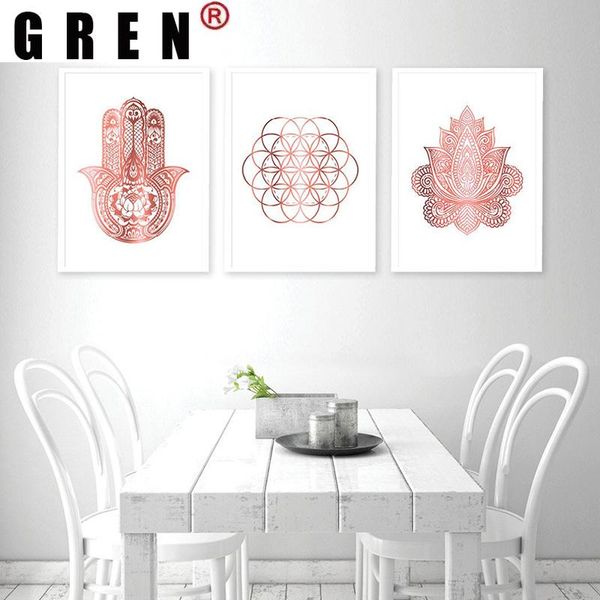 paintings gren canvas painting yoga art print rose gold modern wall flower of life poster hamsa haging picture room home decor
paintings gren canvas painting yoga art print rose gold modern wall flower of life poster hamsa haging picture room home decor