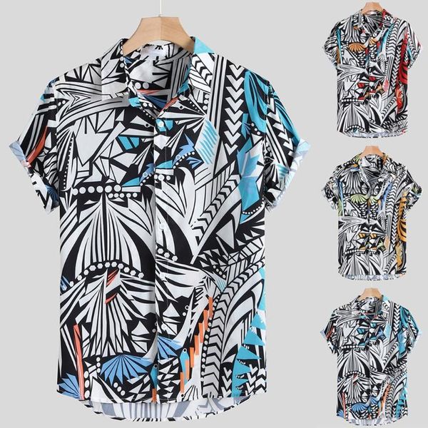 mens hit color printing turn down collar short sleeve loose casual shirt men blouse men's shirts, White;black
mens hit color printing turn down collar short sleeve loose casual shirt men blouse men's shirts, White;black