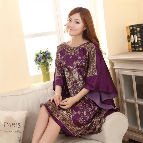 summer light blue chinese women sleepwear style silk rayon robe loose home dress vintage kaftan bath gown pajamas z02, Black;red
summer light blue chinese women sleepwear style silk rayon robe loose home dress vintage kaftan bath gown pajamas z02, Black;red