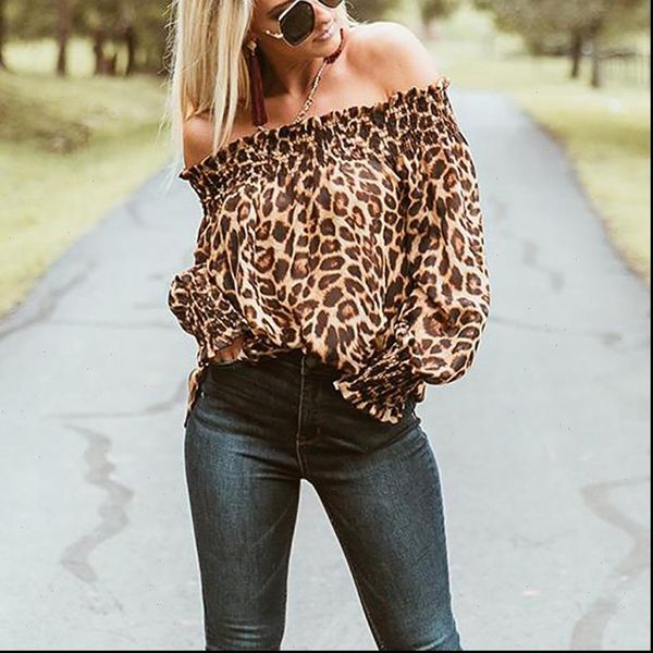 fashion off shoulder womens blouses leopard print puff long sleeve loose winter clothing, White
fashion off shoulder womens blouses leopard print puff long sleeve loose winter clothing, White