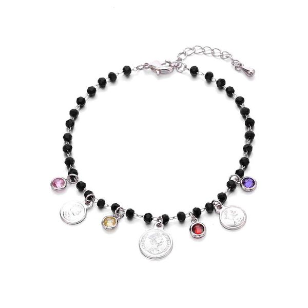 charm bracelets queen portrait coin bracelet for women bohemian geometric pendant black crystal beads chain fashion female jewelry, Golden;silver
charm bracelets queen portrait coin bracelet for women bohemian geometric pendant black crystal beads chain fashion female jewelry, Golden;silver