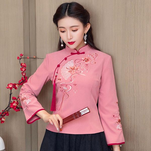 ethnic clothing 2021 autumn chinese style blouse camisa mujer daily cheongsam retro qipao women shirt oriental traditional, Red
ethnic clothing 2021 autumn chinese style blouse camisa mujer daily cheongsam retro qipao women shirt oriental traditional, Red