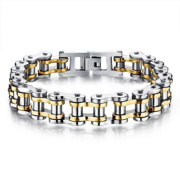 link, chain cool stainless steel men's biker bracelet for men motorcycle link bangles jewelry, Black
link, chain cool stainless steel men's biker bracelet for men motorcycle link bangles jewelry, Black