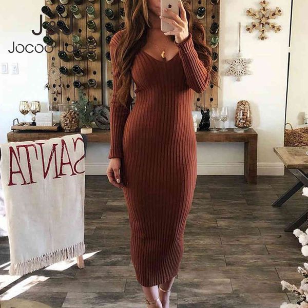 jocoo jolee women autumn knitted long dress v neck bodycon midi dresses elegant slim sweater dress casual thin dress 210518, Black;gray
jocoo jolee women autumn knitted long dress v neck bodycon midi dresses elegant slim sweater dress casual thin dress 210518, Black;gray