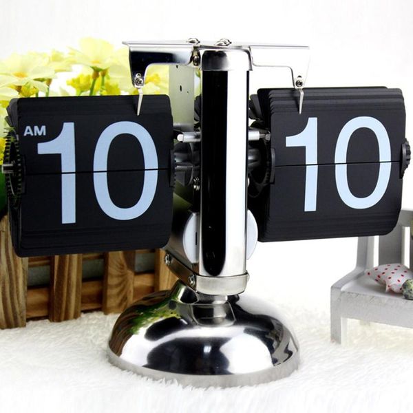 desk & table clocks creative scale clock deskretro flip stainless steel internal gear operated quartz home decoration
desk & table clocks creative scale clock deskretro flip stainless steel internal gear operated quartz home decoration