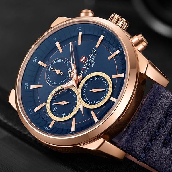 wristwatches naviforce men watches leather analog quartz movement sport watch calendar clock montre homme, Slivery;brown
wristwatches naviforce men watches leather analog quartz movement sport watch calendar clock montre homme, Slivery;brown