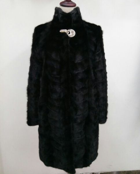 women's fur & faux real piece coat for women stand collar natural jacket outwear 76hs, Black
women's fur & faux real piece coat for women stand collar natural jacket outwear 76hs, Black