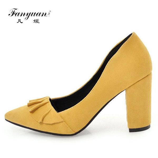 fanyuan flock pump women shoes pointed toe super thick high heels female slip on shallow ruffles pumps office party dress, Black
fanyuan flock pump women shoes pointed toe super thick high heels female slip on shallow ruffles pumps office party dress, Black