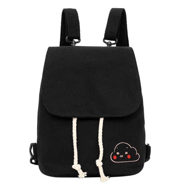 backpack bagpack fashion women's solid color cloud canvas shoulder bag satchel drop mochila 
backpack bagpack fashion women's solid color cloud canvas shoulder bag satchel drop mochila