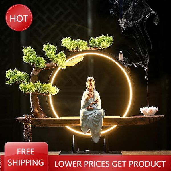 fragrance lamps hanging incense burner wood stand buddha monk smoke backflow zen encens ornaments ag50xl
fragrance lamps hanging incense burner wood stand buddha monk smoke backflow zen encens ornaments ag50xl