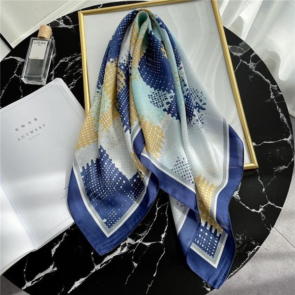 scarves women silk square scarf lady hair band plaid shawl and wraps female foulard print neckerchief fashion bandana summer 2021, Blue;gray
scarves women silk square scarf lady hair band plaid shawl and wraps female foulard print neckerchief fashion bandana summer 2021, Blue;gray