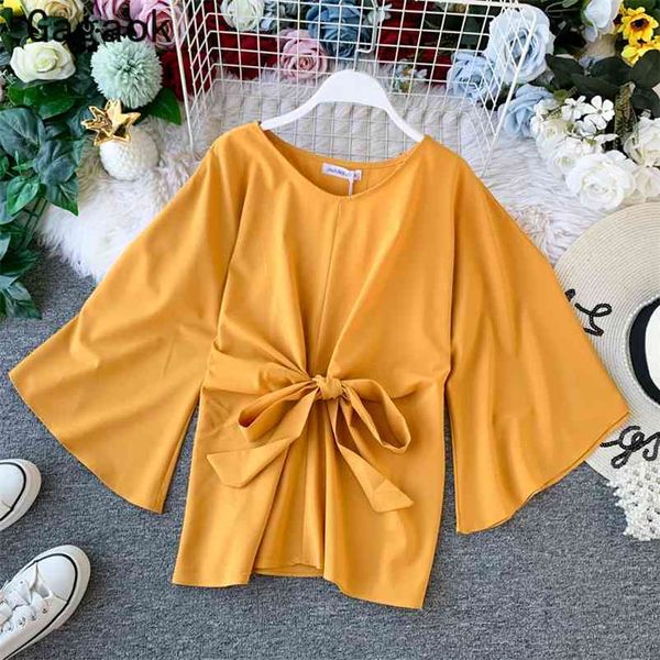 blouse women summer solid o-neck flare sleeve bow high street loose shirt sweet korean chic fashion wild blouses 210531, White
blouse women summer solid o-neck flare sleeve bow high street loose shirt sweet korean chic fashion wild blouses 210531, White