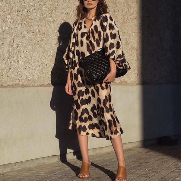 casual dresses leopard print dress for women v neck lantern three quarter sleeve hit color loose vintage female 2021 fall tide c161, Black;gray
casual dresses leopard print dress for women v neck lantern three quarter sleeve hit color loose vintage female 2021 fall tide c161, Black;gray