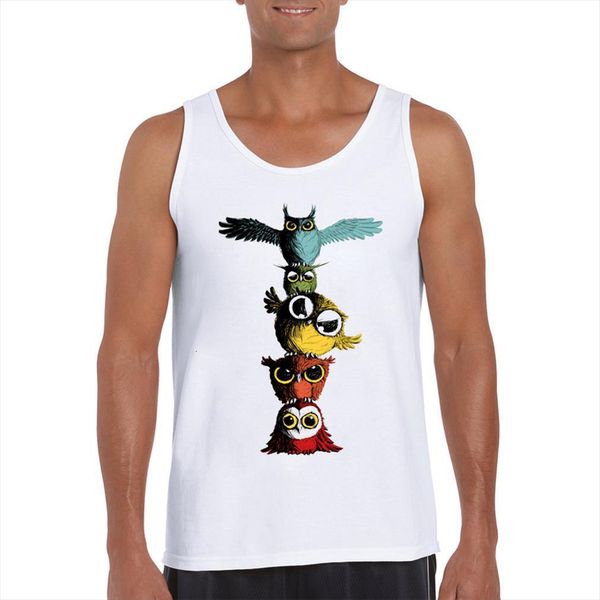 owl totem printed mens men tank fashion o neck sleeveless vest funny tee, White;black
owl totem printed mens men tank fashion o neck sleeveless vest funny tee, White;black