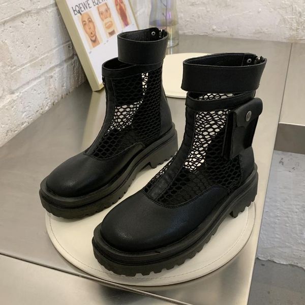 boots 2021 summer women mesh hollow breathable high platform sandals female thick heel sole short, Black
boots 2021 summer women mesh hollow breathable high platform sandals female thick heel sole short, Black