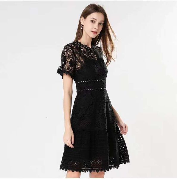 dress spring summer women o-neck crystal beading deco short sleeve crochet lace white black dress vestido, Black;gray
dress spring summer women o-neck crystal beading deco short sleeve crochet lace white black dress vestido, Black;gray