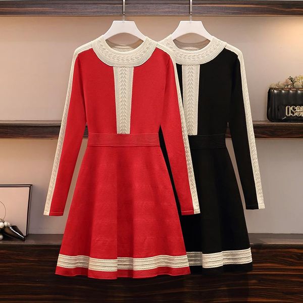 casual dresses 4xl plus size women elegant vintage patchwork thick sweater dress autumn winter 2021 long sleeve o neck kintting warm, Black;gray
casual dresses 4xl plus size women elegant vintage patchwork thick sweater dress autumn winter 2021 long sleeve o neck kintting warm, Black;gray