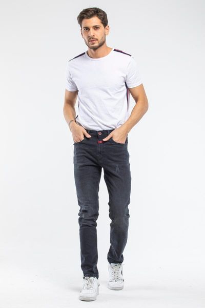 denigma men black skinny fit jean ms00004668 men's jeans, Blue