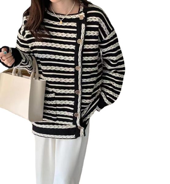 women's sweaters winter sweater striped autumn coat western style knitted cardigan thick, White;black
women's sweaters winter sweater striped autumn coat western style knitted cardigan thick, White;black