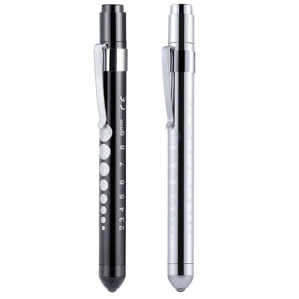 flashlights torches 2pcs led clip button pen light portable with pupil gauge battery powered ruler from aluminum alloy materia
flashlights torches 2pcs led clip button pen light portable with pupil gauge battery powered ruler from aluminum alloy materia