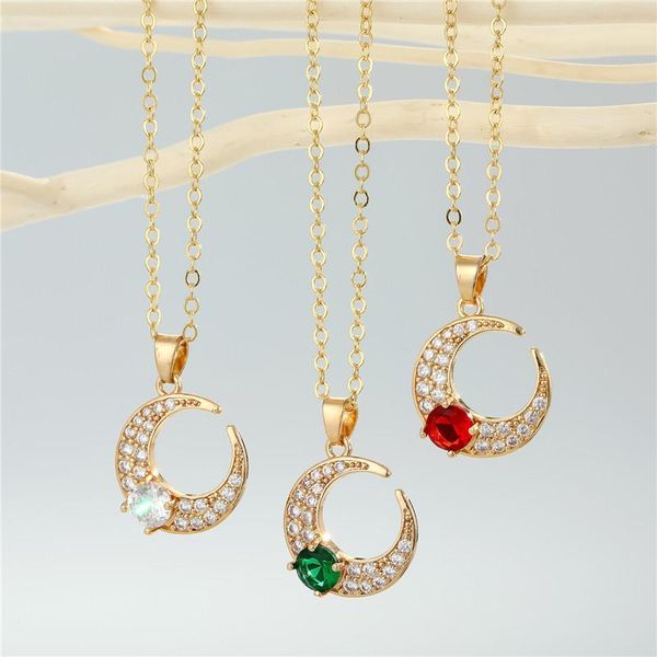 pendant necklaces 1 pcs shiny crystal moon for women gift jewelry trendy bling colored planet choker clavicle chain n273, Silver
pendant necklaces 1 pcs shiny crystal moon for women gift jewelry trendy bling colored planet choker clavicle chain n273, Silver
