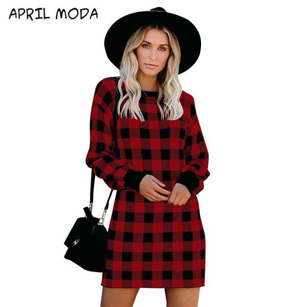 vintage plaid knit autumn dress women long sleeve winter sweater female fashion christmas party mini dresses casual, Black;gray
vintage plaid knit autumn dress women long sleeve winter sweater female fashion christmas party mini dresses casual, Black;gray