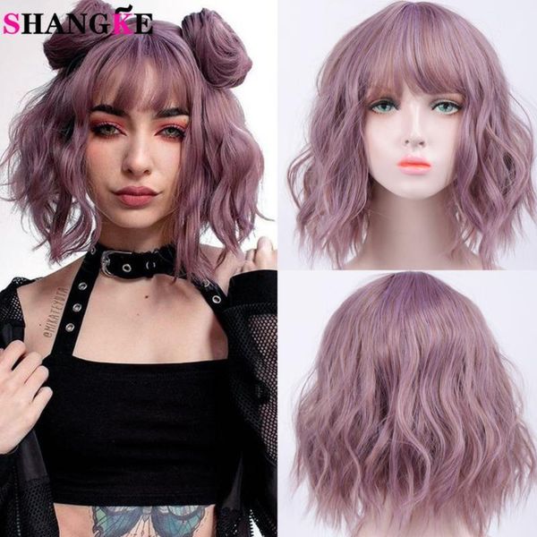 shangke type 14 inches short wave curly with bangs synthetic wigs for women cosplay ombre pink heat resistant fiber1, Black
shangke type 14 inches short wave curly with bangs synthetic wigs for women cosplay ombre pink heat resistant fiber1, Black