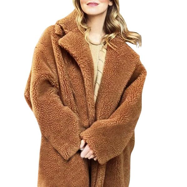 women's jackets women coat winter solid fuzzy faux fur long sleeve cardigan oversized jacket female thicken chaqueta mujer a8, Black;brown 
women's jackets women coat winter solid fuzzy faux fur long sleeve cardigan oversized jacket female thicken chaqueta mujer a8, Black;brown