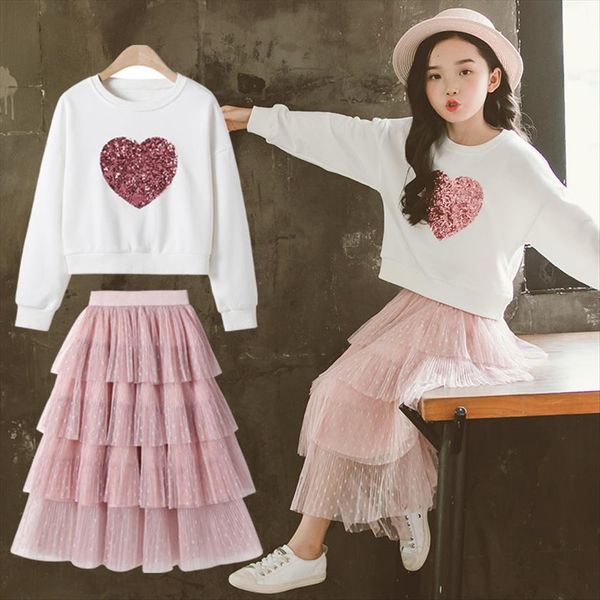 fashion teen kids clothes set for girl heart pattern skirt 2pcs girls outfits teenage clothing 4 8 9 12 14, White
fashion teen kids clothes set for girl heart pattern skirt 2pcs girls outfits teenage clothing 4 8 9 12 14, White