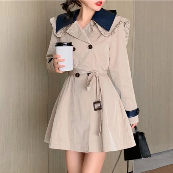 wool spring autumn windbreaker female casual high waist temperament classic trench coat for women jacket blazer outerwear gsgo, Black
wool spring autumn windbreaker female casual high waist temperament classic trench coat for women jacket blazer outerwear gsgo, Black