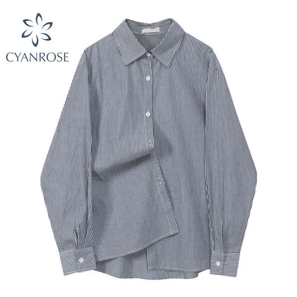 striped bf cardigan blouses and shirts women long sleeve lapel oversized relax office ladies korean basic blusas mujer 210417, White
striped bf cardigan blouses and shirts women long sleeve lapel oversized relax office ladies korean basic blusas mujer 210417, White