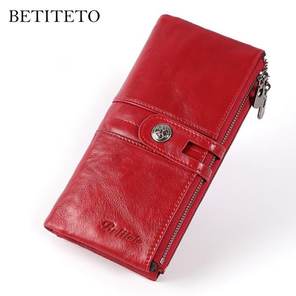 wallets betiteto brand rfid genuine leather women wallet female vintage coin purse long clutch money bag carteras handy kashelek cuzdan, Red;black
wallets betiteto brand rfid genuine leather women wallet female vintage coin purse long clutch money bag carteras handy kashelek cuzdan, Red;black