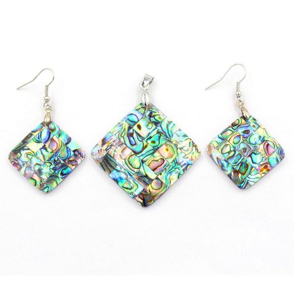 earrings & necklace jewelry set natural abalone shell drop pendant pendulum rhombus rectangle accessories fashion women 10set, Silver
earrings & necklace jewelry set natural abalone shell drop pendant pendulum rhombus rectangle accessories fashion women 10set, Silver