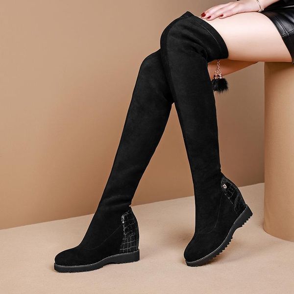 boots over the knee high female flock height increasing party shoes woman black stretch warm women size 41 42
boots over the knee high female flock height increasing party shoes woman black stretch warm women size 41 42