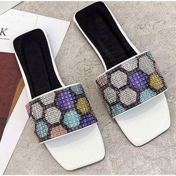 women summer flat slippers elegant ladies square toe slides outside shoes female crystal bling sandals fashion woman shoes 2021 fh5u45tejt, Black
women summer flat slippers elegant ladies square toe slides outside shoes female crystal bling sandals fashion woman shoes 2021 fh5u45tejt, Black