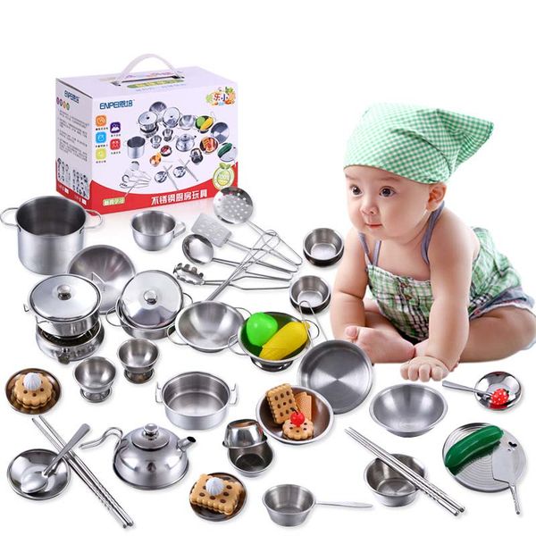 40pcs/set pretend play cooking set toy stainless steel kitchen toys kids stainless steel cooking tools educational learning toys
40pcs/set pretend play cooking set toy stainless steel kitchen toys kids stainless steel cooking tools educational learning toys