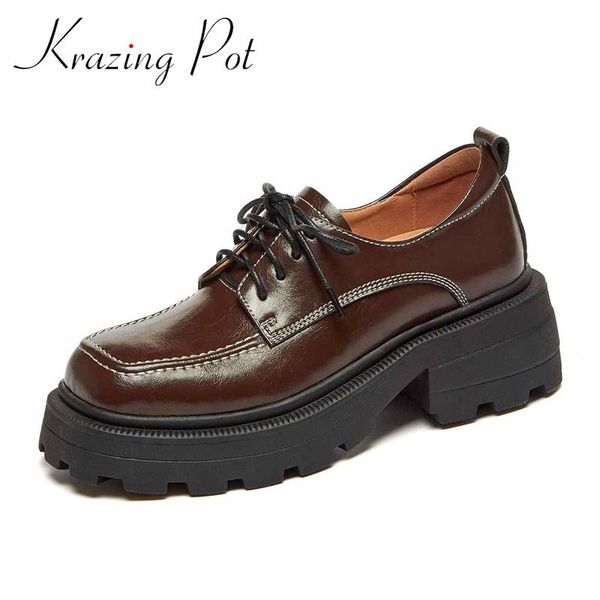 krazing pot genuine leather square toe high heels british style vintage solid streetwear quality lace up women pumps l29 dress shoes, Black
krazing pot genuine leather square toe high heels british style vintage solid streetwear quality lace up women pumps l29 dress shoes, Black