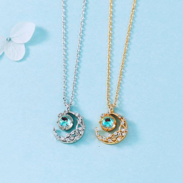 pendant necklaces qwc luxury copper moon necklace link chain for women romantic elegant shiny birthday gift fine fashion jewelry, Silver
pendant necklaces qwc luxury copper moon necklace link chain for women romantic elegant shiny birthday gift fine fashion jewelry, Silver