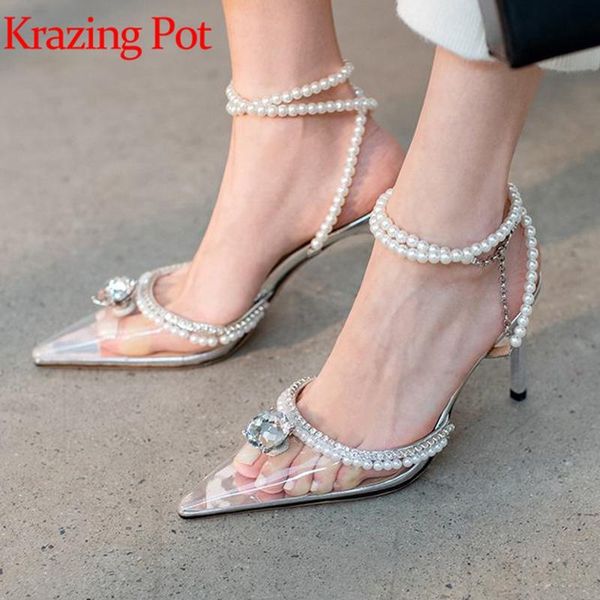 krazing pot genuine leather stiletto extreme high heels pointed toe princess crystal shoes plus size diamond pearl sandals l29 dress, Black
krazing pot genuine leather stiletto extreme high heels pointed toe princess crystal shoes plus size diamond pearl sandals l29 dress, Black