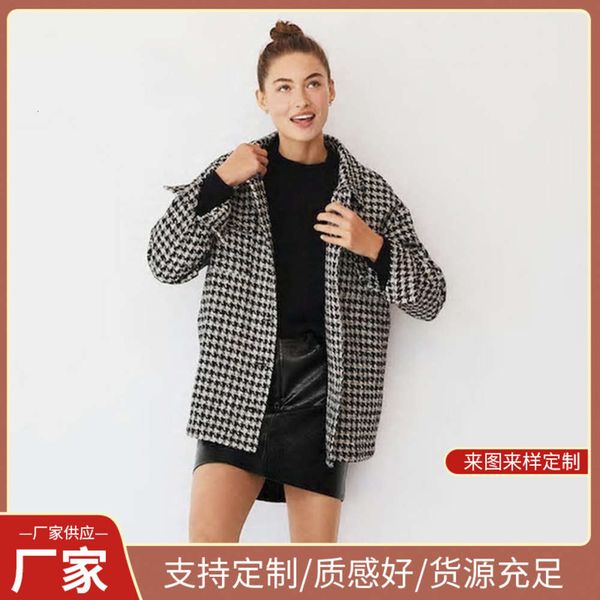 fannie women's french loose lazy small fragrance woolen long sleeve coat, Black;brown
fannie women's french loose lazy small fragrance woolen long sleeve coat, Black;brown