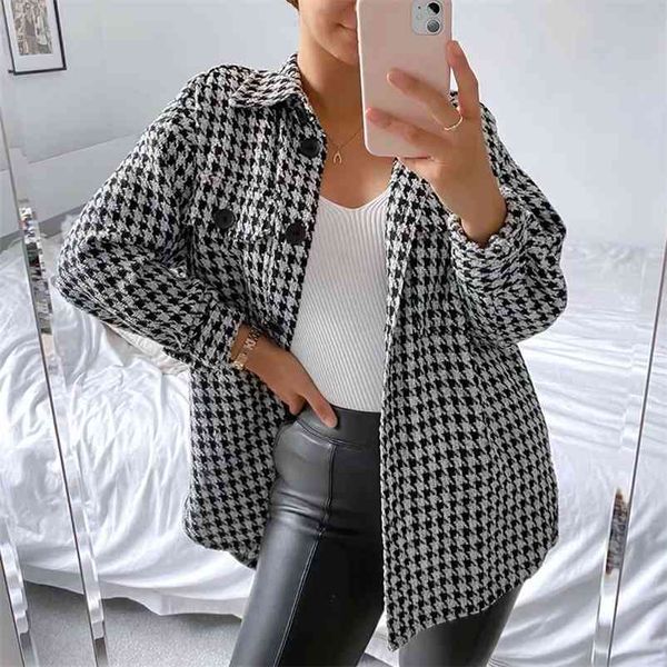 foridol knitted tweed black houndstooth coat jackets women button casual streetstyle plaid blend windbreaker autumn winter 210415, Black;brown
foridol knitted tweed black houndstooth coat jackets women button casual streetstyle plaid blend windbreaker autumn winter 210415, Black;brown