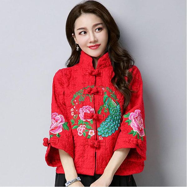 ethnic clothing cheongsam parkas women plus size short 2021 autumn cotton embroidery stand collar chinese style qipao skinny shirts wom, Red
ethnic clothing cheongsam parkas women plus size short 2021 autumn cotton embroidery stand collar chinese style qipao skinny shirts wom, Red