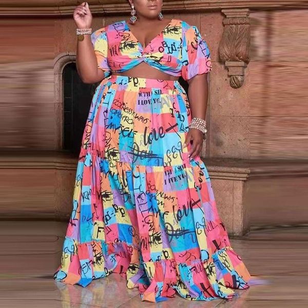 work dresses skirt sets summer outfits women matching printed large oversized long skirts floor length fashion elegant evening, White;black
work dresses skirt sets summer outfits women matching printed large oversized long skirts floor length fashion elegant evening, White;black