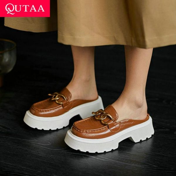 square toe platform women shoes genuine leather metal decoration female slides heel slip on sandals size 34-39 dress, Black
square toe platform women shoes genuine leather metal decoration female slides heel slip on sandals size 34-39 dress, Black