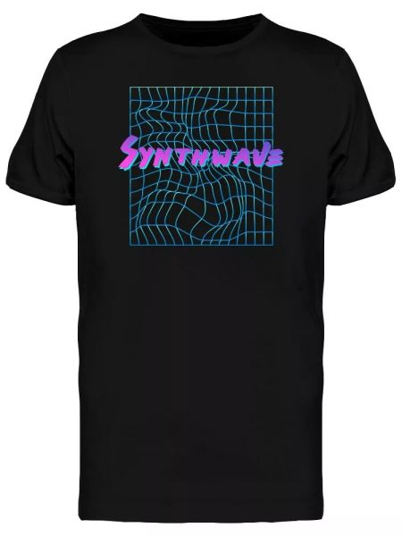 Distorted Laser Synthwave Tee Men's -Image by Shutterstock, White;black 
Distorted Laser Synthwave Tee Men's -Image by Shutterstock, White;black