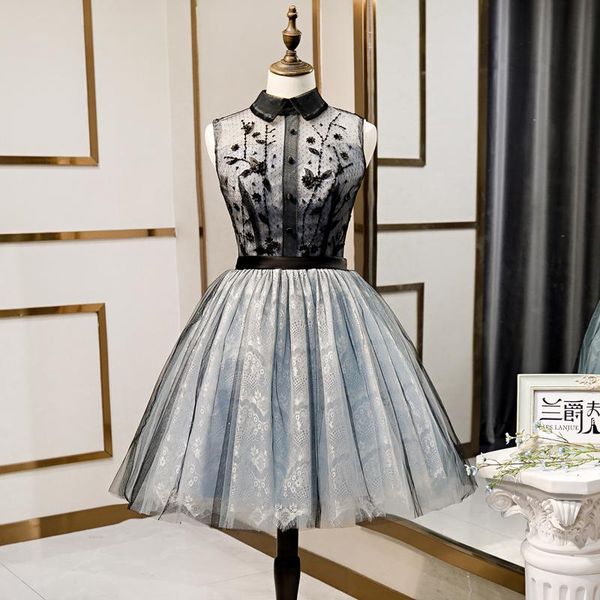 party dresses prom dress elegant high neck zipper back empire sleeveless pleat above knee appliques a-line for women gown b797, White;black
party dresses prom dress elegant high neck zipper back empire sleeveless pleat above knee appliques a-line for women gown b797, White;black