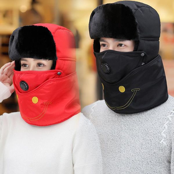 berets women men winter trapper hats outdoor wind prevent cycling hat thickening russian earflap hooded cap bomber, Blue;gray
berets women men winter trapper hats outdoor wind prevent cycling hat thickening russian earflap hooded cap bomber, Blue;gray