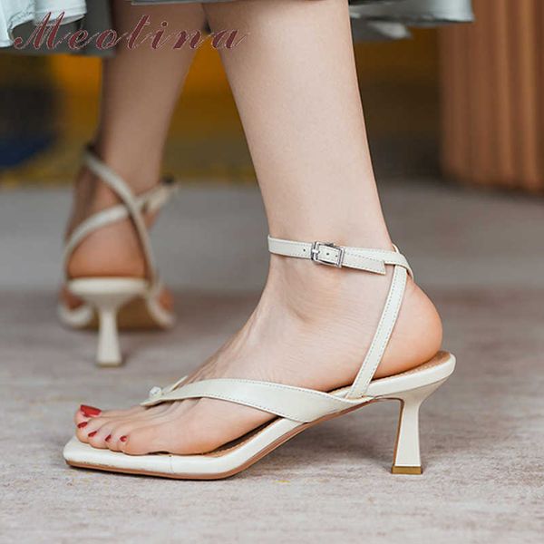 meotina shoes women real leather sandals ankle strap high heel sandals flip flop thin heel shoes square toe lady footwear summer 210608, Black
meotina shoes women real leather sandals ankle strap high heel sandals flip flop thin heel shoes square toe lady footwear summer 210608, Black