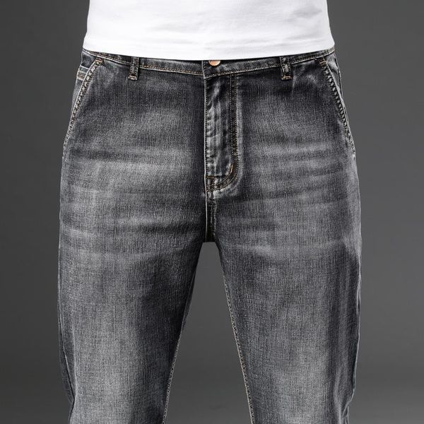 spring summer men's retro gray regular fit stretch jeans cotton slim casual denim pants male brand trousers, Blue
spring summer men's retro gray regular fit stretch jeans cotton slim casual denim pants male brand trousers, Blue